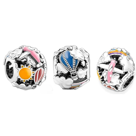 Charms Sterling Silber 925 Magical Summer Trips - Fliege mit mir weg, Reise Armband Perle