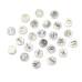 Klarer Quarz runder Runen-Alphabet Naturstein, 16 - 19 mm 25 Stück