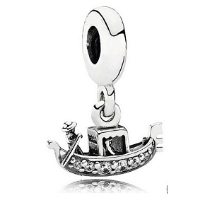 Sterling Silber 925 Venedig Gondel, Reise-Armband-Anhänger