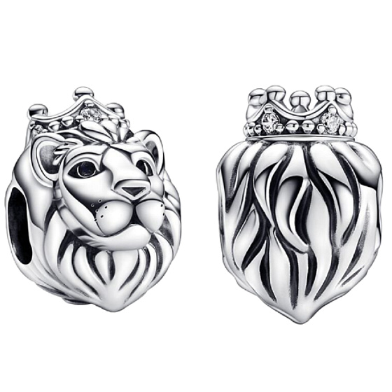Sterling Silber 925 Royal Lion, Perle auf Armband Symbol