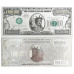 Talisman versilberte Dollarnote 1 000 000 USD