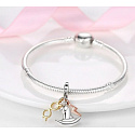Charm Sterling Silber 925 Harry Potter Hut, Brille, Narbe, 3in1 Armband Anhänger
