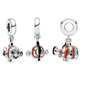 Charms Sterling Silber 925 Disney Findet Nemo - Happy Fins, Anhänger für Armband