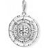 Charm Sterling Silber 925 Maya-Kalender, Karabiner-Verschluss Anhänger am Armband Symbol