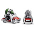 Sterling Silber 925 Festliches Auto und Weihnachtsbaum, Weihnachtsarmband Perle