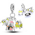 Charm Sterling Silber 925 Moving 3in1, reise armband anhänger