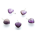 Amethyst Herz Anhänger Naturstein 1,5 cm 1 Stück, Stein der Könige und Bischöfe