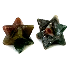 Achat indische merkaba hmatka Naturstein 13 mm, symbolisiert das Element der Erde