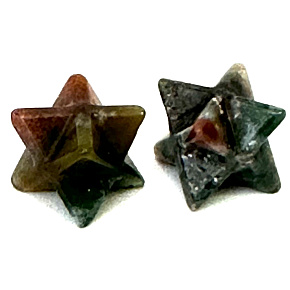 Achat indische merkaba hmatka Naturstein 13 mm, symbolisiert das Element der Erde