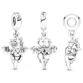 Charme Sterling Silber 925 Magic Dragon, Armband Anhänger, Film