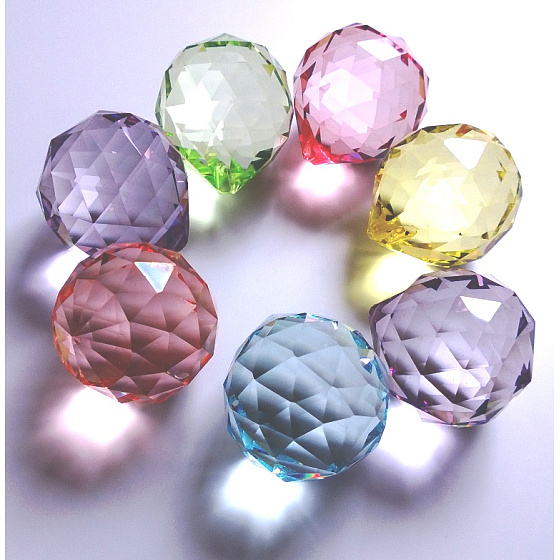 Feng Shui Set Chakra Bälle 7 Stück