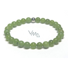 Jade Canadian Armband elastisch Naturstein, Kugel 6 mm / 16 - 17 cm, Stein des Friedens Jade Canadian Armband elastisch Naturstein, Kugel 6 mm / 16 - 17 cm, Stein des Friedens
