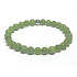 Jade Canadian Armband elastisch Naturstein, Kugel 6 mm / 16 - 17 cm, Stein des Friedens