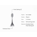 Sterling Silber 925 Paris Eiffelturm, Reise-Armband Anhänger
