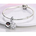 Charm Sterling Silber 925 Kaffeetasse + Buch, Lesen ist meine Stärke, 2in1 Anhänger für Armband, Essen und Trinken