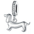 Charm Sterlingsilber 925 Hund - Dackel, Anhänger für Armband Tier