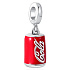 Charm Sterling Silber 925 Coca Cola in einer Dose, Armband Anhänger, Essen und Trinken