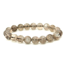 Azeztulit Armband elastischer Naturstein, Kugel 9,5 - 10 mm / 16 - 17 cm, Hochfrequenzenergie