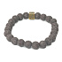 Lava mit königlichem Mantra Om, Armband elastischer Naturstein, Kugel 8 mm / 16-17 cm, geboren aus den vier Elementen
