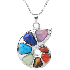 7 Chakren Spiral-Anhänger aus Naturstein 4,2 x 4,2 cm 1 Stück 7 Chakren Spiral-Anhänger aus Naturstein 4,2 x 4,2 cm 1 Stück