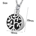 Urnen-Gedenkanhänger, Tree of Life wasserdicht, Edelstahl 18 x 29 mm