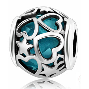 Charme Sterling Silber 925 Sternenhimmel, Perle auf Armband Universum Charme Sterling Silber 925 Sternenhimmel, Perle auf Armband Universum