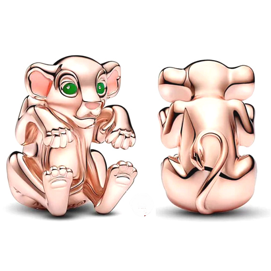 Charm Sterling Silber 925 Disney Lion King - Nala Rose, Perle für Armband Film