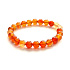 Karneol Armband elastisch Naturstein, Kugel 8 mm / 16 - 17 cm, Lehrt uns hier und jetzt