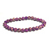 Jaspis / Regalit Imperial Meeressediment lila Armband elastisch gemischtes Mineral, Kugel 6 mm / 16 - 17 cm