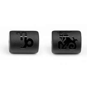 Onyx Steinbock Sternzeichen, Naturstein Armband Anhänger, 10 mm 1 Stück, Lebenskraft Stein