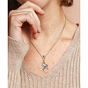 Charme Sterling Silber 925 Skiing Wonderful Journey, Anhänger am Armband Sport