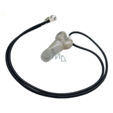 Labradorit Penis amulet pro plodnost, přívěsek přírodní kámen ručně broušený 3 cm, kámen splněných snů