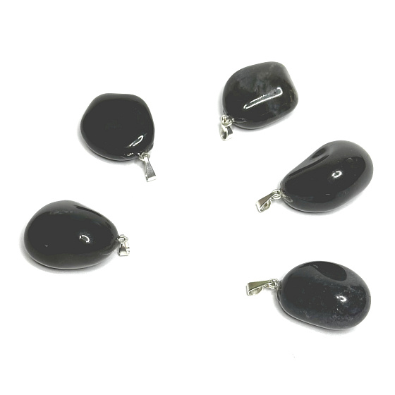 Onyx Troml Anhänger Naturstein, 2,2-3 cm, 1 Stück, Lebenskraftstein