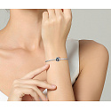 Widder, Sternzeichen, Silber + Zirkonia Armband-Anhänger, Kugel 9 mm 1 Stück