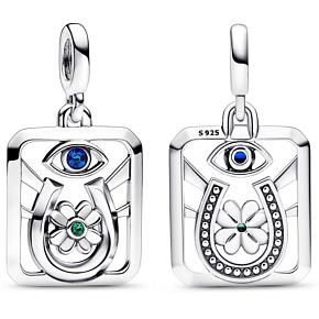 Charme Sterling Silber 925 Tarot Karte - Mini Medaillon, Anhänger Armband Symbol