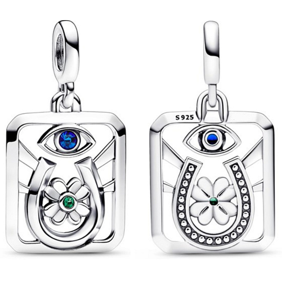 Charme Sterling Silber 925 Tarot Karte - Mini Medaillon, Anhänger Armband Symbol