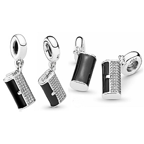 Sterling Silber 925 Handtasche Schreiben Tasche, Armband Anhänger, Interessen