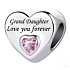 Charm Sterlingsilber 925 Enkelin liebt dich für immer Herz, Perle für Armband Familie