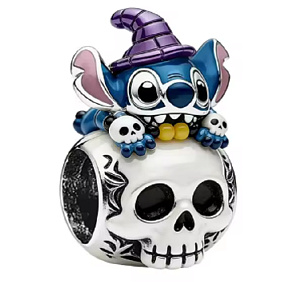 Charm Disney Lilo & Stitch – Halloween Stitch mit Totenkopf | Perle für Armband Film