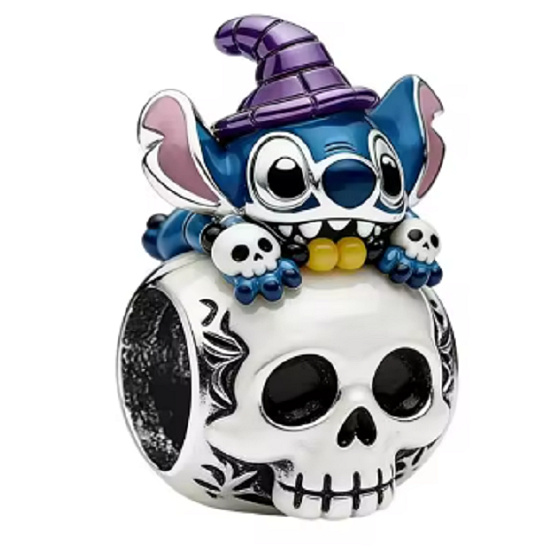 Charm Disney Lilo & Stitch – Halloween Stitch mit Totenkopf | Perle für Armband Film