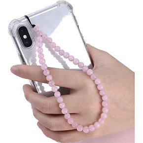 Rosie's Anti-Verlust-Handy-Anhänger, Natursteinperle 6 mm / 26,5 cm, Liebesstein