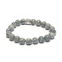 Marmorgrau Armband elastischer Naturstein, Kugel 8 mm / 16 - 17 cm