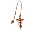 Metall-Spiralpendel für Reiki-Divination und Geistheilung, Kegel 25,4 mm, Roségold