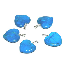 Tyrkenit Herz-Anhänger Naturstein 20 mm, Stein der jungen Leute, die ein Lebensziel suchen