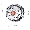 Charme Sterling Silber 925 Sternzeichen, Zirkonia Wassermann, Perle für Armband