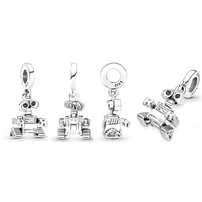 Charms Sterling Silber 925 Disney Pixar Wall-I Roboter, Armband Anhänger