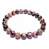 Rhodonit dunkler Armband elastischer Naturstein, Kugel 8 mm / 16-17 cm, Stein der Vergebung