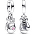 Charme Sterling Silber 925 Boxhandschuhe, Anhänger am Armband Sport