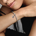 Charms Sterling Silber 925 Halbmond und rotierender Stern, Universum Armband Anhänger