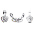 Charms Sterling Silber 925 Freundschaft teilbarer Anhänger Puzzle 2in1, Liebe